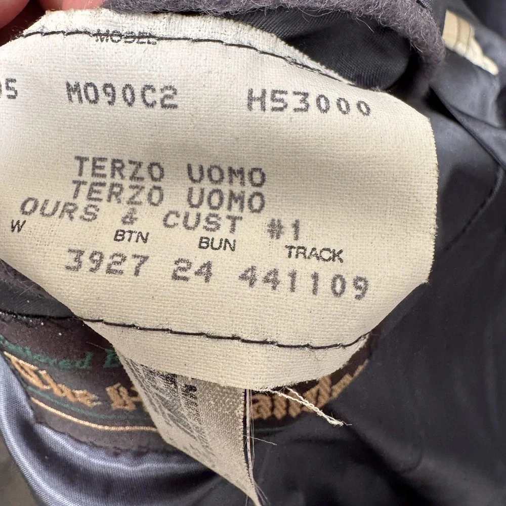 Vintage Terzo Uomo Blazer Mens 40R Gray Camel Hair Sport Coat‎ 2 Button USA